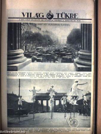 Képes Pesti Hirlap/Képes Pesti Hirlap Sport/A szinház világa/A tudomány műhelyéből/Divat/Házunk tája/A világ tükre mellékletek 1929. (220 db)