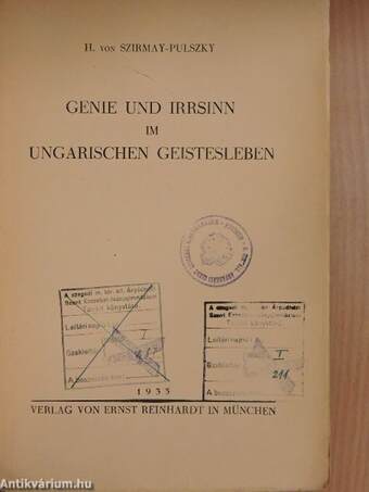 Genie und irrsinn im ungarischen geistesleben