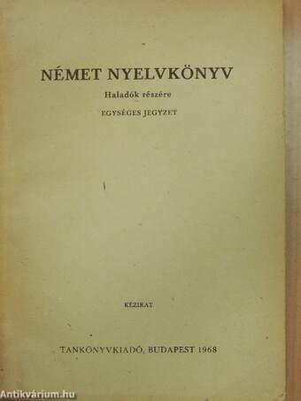 Német nyelvkönyv