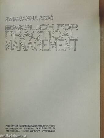 English for practical management