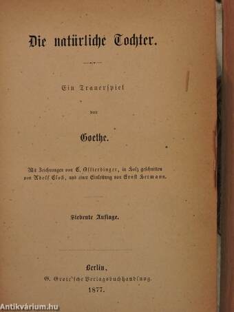 Goethe's Werke 9-10. (gótbetűs)