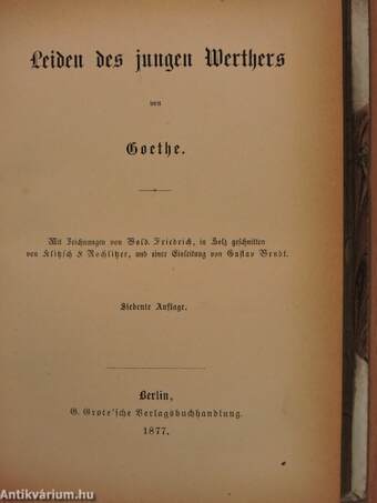 Goethe's Werke 9-10. (gótbetűs)