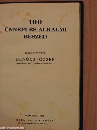 100 ünnepi és alkalmi beszéd