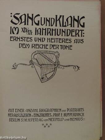 Sang und Klang im XIX. u. XX. Jahrhundert V.