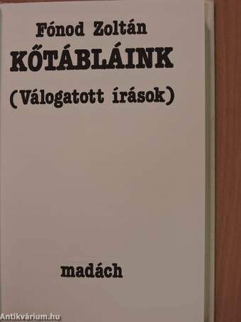 Kőtábláink