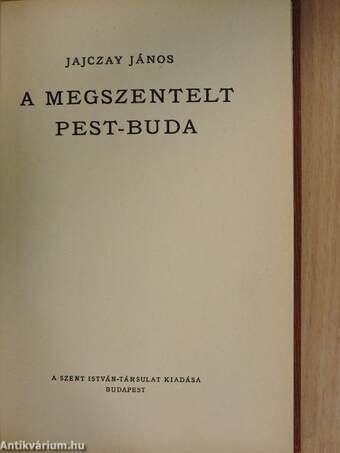 A megszentelt Pest-Buda