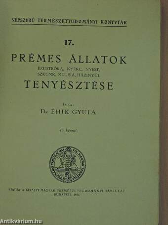 Prémes állatok tenyésztése