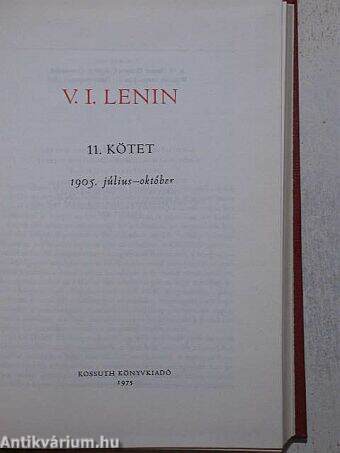 V. I. Lenin összes művei 11.