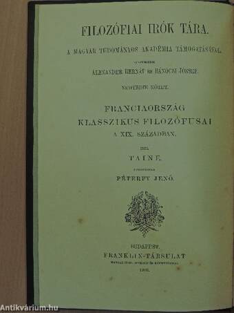 Franciaország klasszikus filozófusai a XIX. században