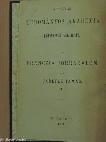 A franczia forradalom II. (töredék)