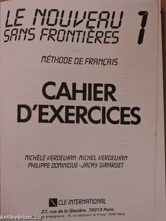 Le Nouveau Sans Frontiéres 1. - Cahier d'exercices