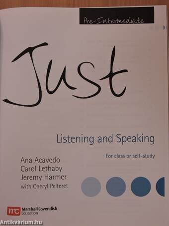 Just Listening and Speaking - Pre-Intermediate - 2 db CD-vel