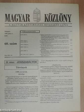 Magyar Közlöny 1999. július 5.