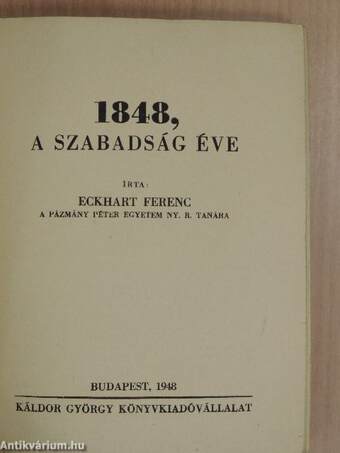 1848, a szabadság éve