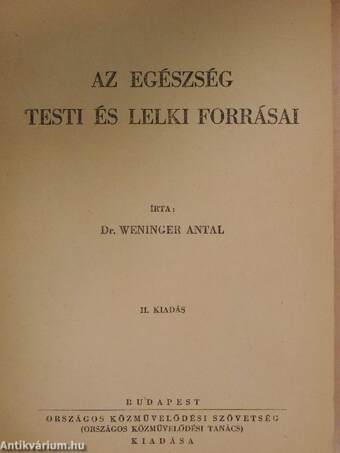 Az egészség testi és lelki forrásai