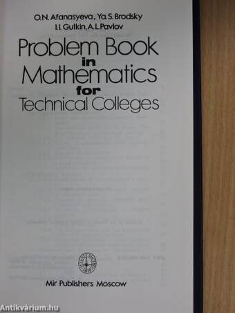 Problem Book in Mathematics for Technical Colleges