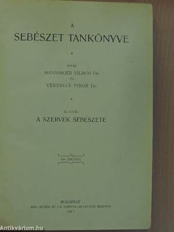 A sebészet tankönyve II. (töredék)