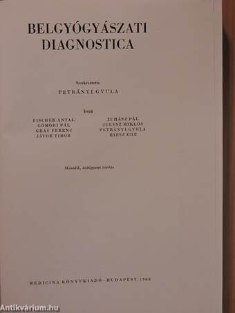 Belgyógyászati diagnostica