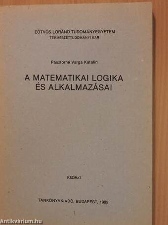 A matematikai logika és alkalmazásai