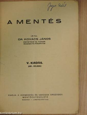 A mentés