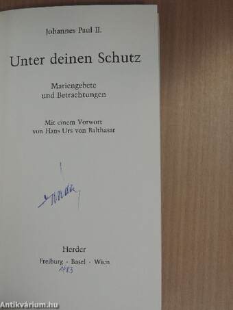 Unter deinen Schutz