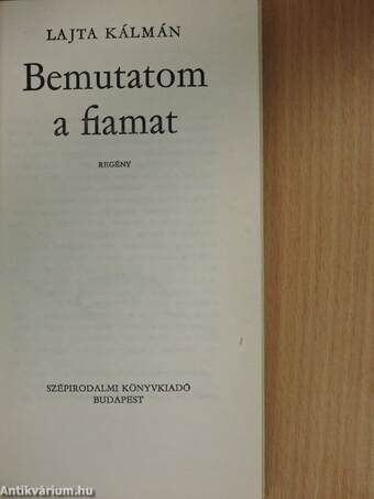 Bemutatom a fiamat