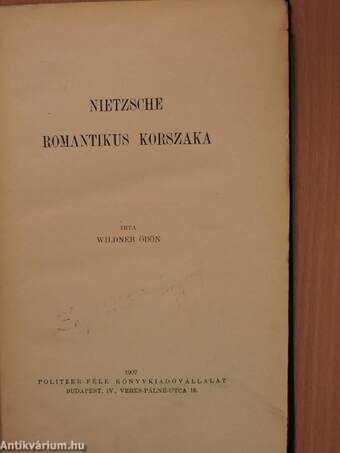 Nietzsche romantikus korszaka