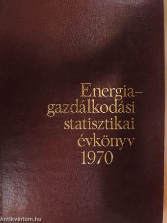 Energiagazdálkodási statisztikai évkönyv 1970