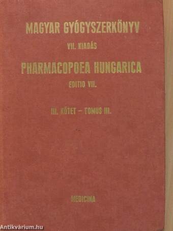 Magyar gyógyszerkönyv III. (töredék)