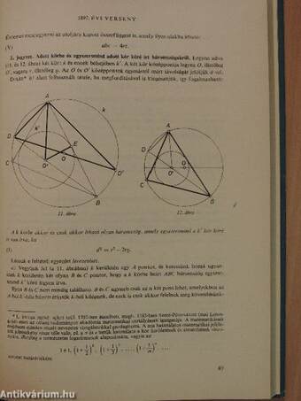 Matematikai versenytételek I.