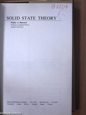 Solid State Theory