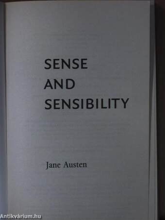 Sense and Sensibility