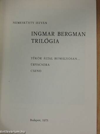 Ingmar Bergman trilógia