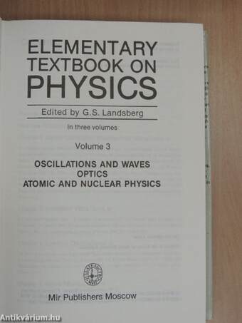 Elementary Textbook on Physics 3. (töredék)