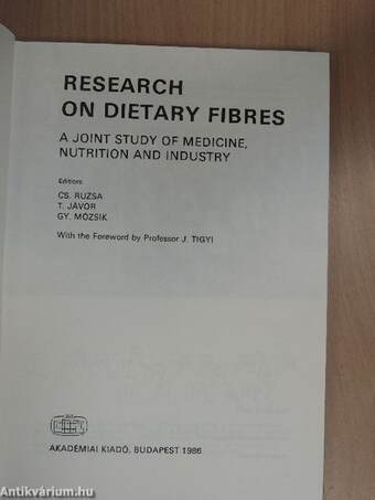 Research on Dietary Fibres