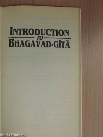 Introduction to Bhagavad-Gítá