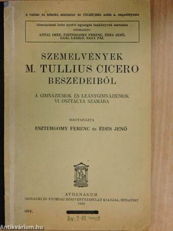 Szemelvények M. Tullius Cicero beszédeiből