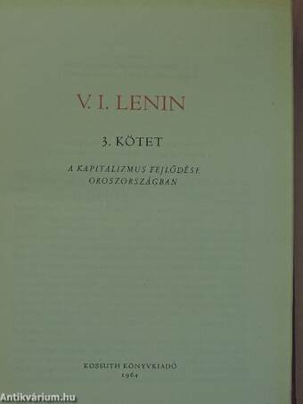 V. I. Lenin összes művei 3.