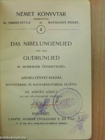 Das Nibelungenlied und das Gudrunlied (gótbetűs)