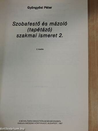 Szobafestő és mázoló (tapétázó) szakmai ismeret 2.