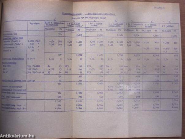 A távlati műtrágyatermelés optimális áruösszetételére és gazdaságosságára vonatkozó vizsgálatok