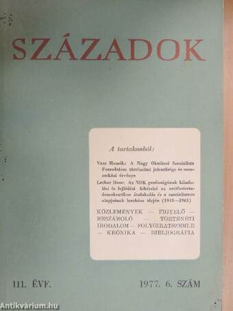 Századok 1977/6.