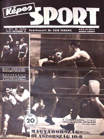 Képes Sport 1939. november 21.
