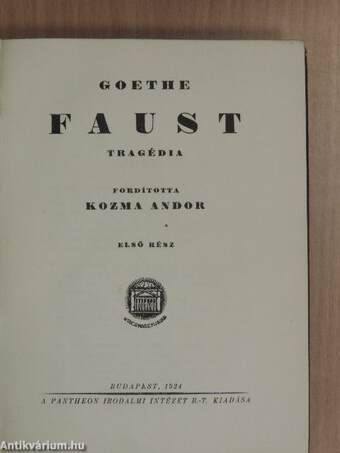 Faust I-II.