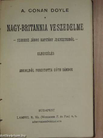 A kyméi énekes/Egyiptomi képek/Nagy-Britannia veszedelme/Egy tengerésztiszt naplójából/Német elbeszélők tára/A bor és egyéb apróságok