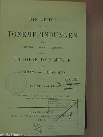 Die Lehre von den Tonempfindungen