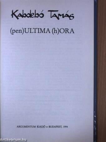 (pen)ULTIMA (h)ORA