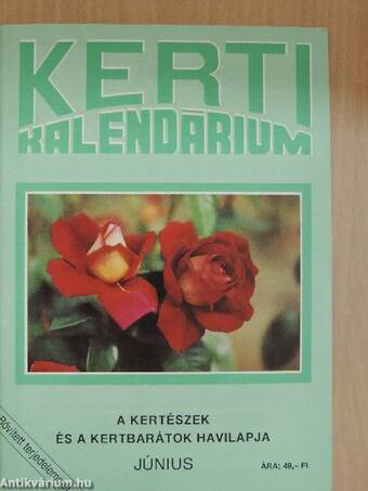 Kerti Kalendárium 1992. június