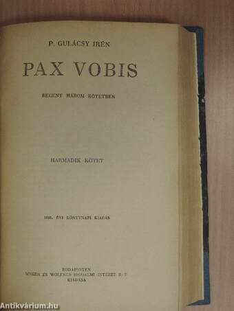 Pax Vobis I-III.