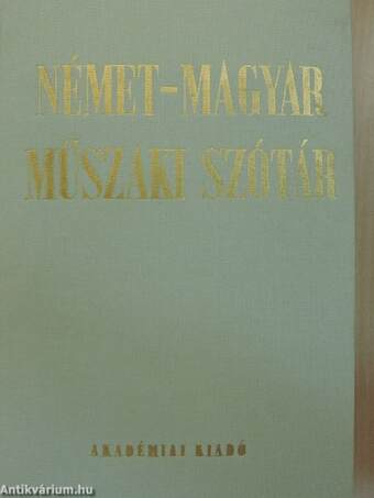 Német-magyar műszaki szótár